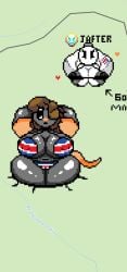 anthro big_breasts big_butt bikini breasts female jafter mouse mouse_girl oc original_characters pixel_(artwork) pixel_art shortstack stuck tagme wplace