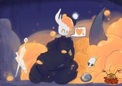 after_vore big_ass big_ass_cheeks big_belly big_breasts big_cock big_thighs broken_vessel genderless gluttony growth happy heart_symbol hollow_knight huge_ass infected_(species) nail_(weapon) navel opalscrumptious_(artist) orange_eyes overweight pred team_cherry the_infection_(hollow_knight) vessel_(species) vore vore_belly weight_gain