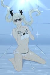 1girls bondage breath_play cinnaneko drowning female frills holding_breath kasugano_sora peril pool solo torture underwater underwater_peril water water_torture yosuga_no_sora