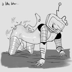 big_thighs chupapiingos chupapiingos_art deltarune dick diference_size gay gay_sex gray male penis robot spamton_g_spamton sweat tenna_(deltarune) tv tv_head