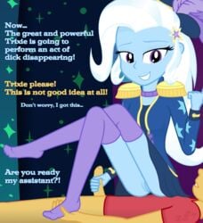 1boy 1girls animated ass equestria_girls female handjob hasbro human_male imminent_sex male masturbation my_little_pony no_panties penis pussy randomtriples snails_(eg) trixie_(mlp) trixie_lulamoon_(eg) upskirt