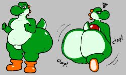 yoshi from mario (series) by chip at night