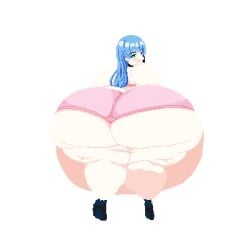 1girls animated ass_body ass_expansion belly_expansion blue_eyes blue_hair breast_expansion breasts expansion female female_only growth hip_expansion indulgences light_blue_hair pixel_art sherry_(indulgences) small_breasts solo thigh_expansion tight_clothing
