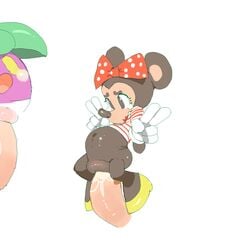 anthro disney female kinoko.kemono male male_penetrating mammal minnie_mouse mouse murid murine penetration penis public_domain pussy ridiculous_fit rodent sex stomach_bulge straight vaginal_penetration