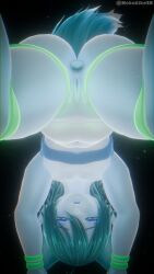 3d_(artwork) absurd_res anal anal_sex animal_humanoid black_background blue_eyes buttplug buttplug_in_ass buttplug_insertion canid canid_humanoid canine canine_humanoid colored_skin digital_media_(artwork) eyeshadow floating fox_humanoid genitals glowing glowing_body glowing_eyes hair heartie_atakiyo_(cappyadams) hi_res humanoid intersex makeup male male_(lore) mammal mammal_humanoid nekoaiko3d object_in_ass penetration plug_(sex_toy) plug_insertion pussy sex_toy sex_toy_in_ass sex_toy_insertion short_hair signature simple_background upside-down vulva