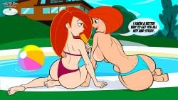 2_girls 2duo age_difference alternate_costume ann_possible arm_support ass back ball bare_arms bare_back bare_legs bare_shoulders barefoot beach_ball big_ass big_breasts bikini black_eyes blue_bikini blue_swimsuit breasts brown_hair building clenched_hand couple day disney eating english_text eye_contact family feet female food from_behind full_body gagala grass green_eyes half-closed_eyes hand_up hanging_breasts happy head_down holding holding_food holding_popsicle huge_ass incest kim_possible kimberly_ann_possible legs licking lips long_hair looking_at_another medium_breasts mother_and_daughter neck older_woman_and_teenage_girl open_mouth orange_hair outside phillipthe2 pool popsicle purple_bikini purple_swimsuit round_teeth shadow short_hair siblings sideboob sitting sky smile speech_bubble strapless strapless_bikini strapless_swimsuit swimsuit talking tan tan_line teeth text thighs tongue tongue_out topless topless_female tree upper_teeth upper_teeth_only water yokozuwari yuri