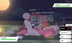 ambiguous_gender anthro ass basket bedding big_breasts big_butt blanket breast_squish breasts champaanimation champi choker container dialogue duo elemental_creature elemental_humanoid female femboy fungi_fauna fungi_humanoid fungus generation_9_pokemon hair hot_dogging hud humanoid imminent_rape imminent_sex jewelry long_hair lying male male/female mushroom mushroom_humanoid necklace nintendo nude nude_female nude_male on_front picnic_basket pokemon pokemon_(species) questionable_consent sex side_view size_difference sleep_molestation sleep_sex sleeping sleeping_bag small_breasts squish text tinkaton watermark