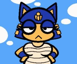 animal_crossing animated ankha_(animal_crossing) anthro big_breasts big_penis breasts clothing duo face_fucking felid feline fellatio female genitals human irrumatio male male/female mammal multiple_scenes nintendo oral penile penis penis_in_mouth pitfall_trap pixelcap sex stuck_in_ground torn_clothing villager_(animal_crossing)