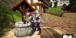 3d animated armor auril_(artist) big_breasts draenei futa_on_female futanari game_cg hooves horns horns_and_hooves intersex no_sound penis pink_hair purple_skin sex stockings tagme thighhighs warcraft video well white_hair world_of_warcraft