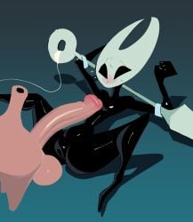 1girls 2_horns alternate_body_type alternate_breast_size arthropod artist_name big_ass big_butt black_body black_skin breasts bubble_ass bubble_butt bug bug_girl dracreloaded female hollow_knight hornet_(hollow_knight) large_ass large_butt nuu_(hollow_knight:_silksong) silksong