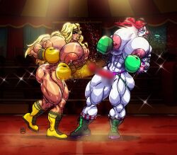 2girls ass_bigger_than_head big_ass big_breasts big_thighs boxing boxing_gloves boxing_ring breasts breasts_bigger_than_head clown clown_girl curvaceous curvy curvy_figure digital_media_(artwork) female fighter fighters fighting fighting_ring gabocaricaturas hips hourglass_figure huge_ass huge_breasts huge_thighs large_ass large_breasts large_thighs legs light-skinned_female light_skin mature mature_female original original_character original_characters slim_waist thick thick_hips thick_legs thick_thighs thighs thighs_bigger_than_head voluptuous waist white-skinned_female white_body white_skin wide_hips wide_thighs