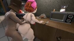1boy 1boy1girl 1girls 3d 3d_(artwork) abyssfantasies ambiguous_penetration anal anal_sex anon anonymous_male bag_on_head big_ass big_breasts big_butt brown_hair brown_skin cooking_mama doggy_style female female_focus female_penetrated hetero_sex heterosexual kitchen kitchen_sex loop looping_animation male male/female mama_(cooking_mama) milf no_sound sex sfm source_filmmaker source_filmmaker_(artwork) straight tagme thick thick_ass thick_legs vaginal_penetration vaginal_sex video white_skin