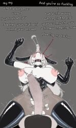 anthro armwear big_breasts big_penis black_hair blood bodily_fluids bow_ribbon breast_play breasts bunny_costume champaanimation champi choker clothed clothed_female clothed_male clothing corpse costume death dialogue dirty_talk duo elemental_creature elemental_humanoid exposed_breasts faceless_character faceless_female female female_death first_person_view forced fungi_fauna fungi_humanoid fungus genitals gore hair hi_res human humanoid jewelry latex latex_clothing male male/female mammal mushroom mushroom_humanoid neck_bulge necklace necrophilia nipple_piercing nipples oral oral_penetration partially_clothed penetration penis piercing questionable_consent rape sex snapped_choker steam thick_thighs throbbing throbbing_penis tongue tongue_out torn_clothing twitching vein veiny_penis