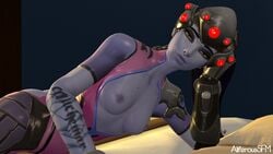 3d aliferous aliferoussfm breasts female looking_at_viewer overwatch solo solo_female source_filmmaker widowmaker