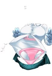 1girls big_breasts breasts female female_pred implied_vore invisibility invisible keze kuzumochi800 my_hero_academia panties same_size_vore see-through tooru_hagakure tooru_hagakure_(invisible) vore