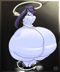 1female 1girls above_view artist_name big_ass big_booty big_butt female female_only hourglass_figure huge_ass huge_butt hyper hyper_ass leviathan_(skullgirls) looking_back loose_clothes mr.coco mrcoco skullgirls sole_female squigly tagme tagme_(character) twitter_link