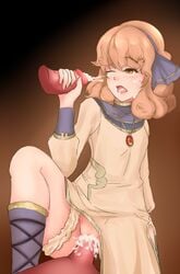 cum cum_in_mouth cum_in_pussy cum_inside cum_on_face disembodied_penis female female_focus fire_emblem fire_emblem_echoes:_shadows_of_valentia fire_emblem_gaiden genny_(fire_emblem) handjob one_eye_closed