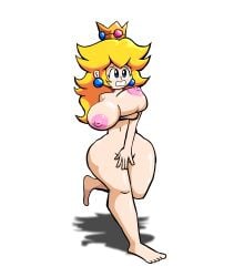 1girls barefoot canonical_scene commission commissioner_upload completely_nude completely_nude_female covered_nipples covering covering_breasts covering_crotch embarrassed embarrassed_nude_female enf female female_only full_body kirbymario3 mario_(series) naked naked_female nude nude_female paper_mario paper_mario:_the_thousand-year_door paper_peach paper_peach_invisible_intermission princess_peach running solo solo_female streaking