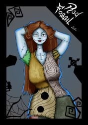 big_breasts blue_body blue_skin clothed curvy curvy_figure disney r3dfossil red_hair red_hair sally_(the_nightmare_before_christmas) stiches the_nightmare_before_christmas