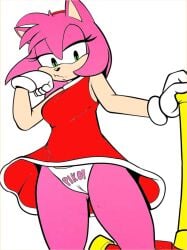 amy_rose bored_expression color_edit digital_media_(artwork) fakeryway panties piko_piko_hammer pleasure_castle pussy sega sonic_(series) sonic_the_hedgehog_(series) teasing