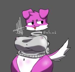 ass big_ass big_breasts breasts breasts clothes female female_only fur furry furry_dog furry_ears furry_female furry_only furry_tail large_ass large_breasts milo_m.h oc original original_character pink_fur