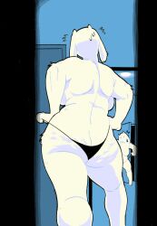 1girls ass breasts female mirror panties spying tagme toriel undertale yagdraws