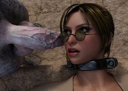 3d big_penis bondage bound_neck brown-tinted_eyewear club_shaped_penis female half-erect helpless huge_cock imminent_oral immobile lara_croft lara_croft_(classic) looking_over_eyewear looking_over_glasses looking_over_sunglasses monster monster_cock nervous no_pubes penis restrained round_glasses sagging_balls semi-erect shaved stationary_restraints sunglasses thick_lips tinted_eyewear tomb_raider top_view undead unseen_male_face veins veiny_penis vgbabes3d worried zombie