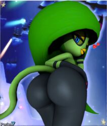 3d 3d_model ass big_ass blue_eyes deadly_six green_hair kabalmystic looking_at_viewer porlex7 sega sonic_(series) sonic_lost_world sonic_the_hedgehog_(series) zeena zeena_(kabalmystic) zeti zeti_(species)