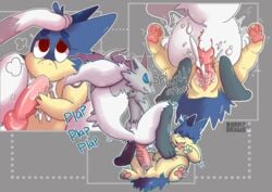 1boy 1girls 2019 absurd_res anthro anthrofied big_penis borky-draws canid canine character_request chubby cum cum_in_pussy cum_inside duo ember_the_typhlosion feet fellatio female feral flat_chest furry half-closed_eyes heavy_breathing hi_res interspecies knot lying male male_penetrating male_pov mammal mating_press nintendo no_nipples nude on_back open_mouth oral oral_penetration original_character paws penetration penis pokemon pokemon_(species) pov pussy red_eyes sex simple_background smile source_request straight text thick_thighs tongue tongue_out typhlosion vaginal_penetration video_games watermark wide_hips