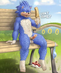 absurd_res corndog english_text eulipotyphlan glistening hedgehog hi_res male mammal mot movie_sonic nightmare_fuel nude paramount_pictures penis sega semi-erect solo sonic_(series) sonic_team sonic_the_hedgehog sonic_the_hedgehog_(film) sonic_the_hedgehog_(series) testicles text ugly_sonic