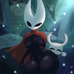 1:1 1boy 1girls 2025 2_horns absurd_res ambiguous_gender areola arthropod artist_name ass big_ass big_breasts big_butt big_thighs biped black_body black_eyes black_text breasts clothing duo english_text female fingers genitals half-closed_eyes half_sister_(lore) hand_on_breast hi_res hollow_knight horn hornet_(hollow_knight) imminent_incest imminent_sex incest jap_arts male melee_weapon narrowed_eyes nipples outside protagonist_(hollow_knight) pussy red_clothing sibling_(lore) sister_(lore) standing team_cherry text the_knight_(hollow_knight) thick_thighs vessel_(species) weapon weapon_on_back white_head white_text wide_hips