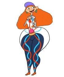 1girls butlova disney disney_speedstorm earrings fully_clothed green_eyes inner_workings kate_(inner_workings) orange_hair redesign suggestive thick_thighs thin_waist thunder_thighs wide_hips