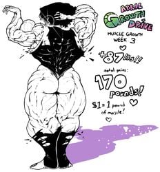 1girls afro androgynous ass extreme_muscles female flexing garnet_(steven_universe) gem_(species) gem_fusion glenngarth hyper_muscles muscle_growth muscular muscular_female pose solo spread_legs steven_universe sunglasses thick_thighs torn_clothes veins veiny_muscles