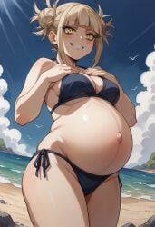 ai_generated big_belly big_breasts cleavage himiko_toga my_hero_academia pregnancy pregnant pregnant_belly ready_to_pop toga_himiko