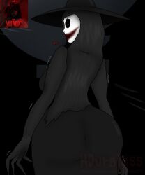 1girls ass black_hair black_skin h0urglass_(artist) long_hair reference_image roblox roblox_game sama_(the_mimic) sideboob tagme the_mimic watermar