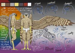 2024 anthro arabic_text aroused asexual_pride_colors athletic avian beak bird blue_gem briefs brown_body brown_feathers chastity_bulge chastity_cage chastity_device clothing content cursive english_text facial_expressions falcon falconid feathered_wings feathers feet gem hi_res june_(month) lgbt_pride male male_only model_sheet multicolored_body multicolored_eyes multicolored_feathers open_beak open_mouth peregrine_falcon persian_text pride_colors resisting resisting_orgasm scuted_arms scuted_legs scutes shabnack_(artist) shabnack_(character) shocked signature solo solo_focus spread_wings tail tail_feathers talons tan_body tan_feathers text tighty_whities toes two_tone_body two_tone_eyes two_tone_feathers underwear white_briefs white_clothing white_underwear wings writing_text yellow_scutes