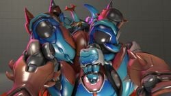 3d anal animated anthro ass blizzard_entertainment dynastinae_orisa female female_only fingering fishimira no_sound orisa overwatch robot smile solo solo_female solo_focus source_filmmaker video