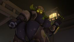 3d anthro ass blizzard_entertainment female female_only orisa overwatch presenting pussy robot smile snips456 snips456fur source_filmmaker