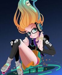 cyber_pop_zoe glasses league_of_legends long_hair project_series riot_games skirt zoe_(league_of_legends)