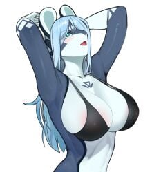 big_breasts breasts character_request cleavage female furry huge_breasts janjin192 sideboob tagme