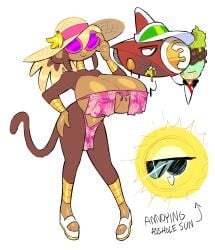 anthro bikini breasts monkey_girl nitro_gal tagme theguywhodrawsalot