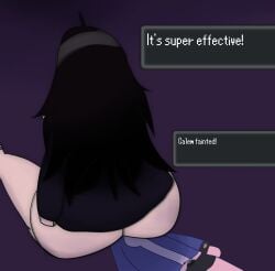 1boy 1boy1girl 1girls ass_worship bbw butt_worship calem_(pokemon) chubby chubby_female cum cum_in_pants dialogue dress dress_lift english_text erection erection_under_clothes facesitting fat fat_ass hands-free handsfree_cum handsfree_ejaculation hex_maniac hex_maniac_(pokemon_xy) lying lying_on_back morrigana overweight overweight_female pokemon self_upload sequence small_penis tagme text thick thick_ass