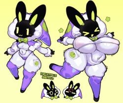 1girl 1girls 2026 2d 2d_(artwork) :3 anthro anthro_female anthro_only belly big_belly big_boobs big_breasts big_eyes big_thighs boobs breasts clothed clothing cute cute_face digital_drawing_(artwork) digital_media_(artwork) esokir female female_focus female_only fur furry furry_female furry_only green_eyes hi_res highres hood hood_up hot huge_boobs huge_breasts legwear rabbit rabbit_ears rikose robot robot_girl sexy silly silly_face simple_background small_boobs small_breasts solo solo_female solo_focus switch thicc thighs underpants wholesome yellow_background