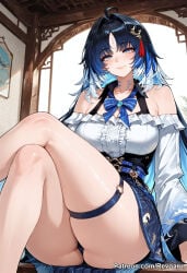 1girl ai_generated female mature_female revoaru thick_thighs thighs wuthering_waves yangyang_(wuthering_waves)