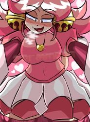 bells cat_ears cat_tail clothing deltarune mad_mew_mew pink_(deltarune) pink_hair pov undertale_(series)