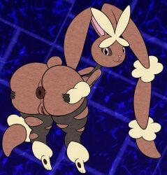 anthro anus ass blu3danny commission commissioner_upload female female_focus female_only lagomorph lopunny mega_evolution mega_lopunny nintendo pokemon pokemon_(species) pussy rabbit solo solo_female tagme
