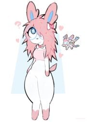 2026 2d 2d_(artwork) anthro digital_drawing_(artwork) digital_media_(artwork) eeveelution generation_6_pokemon heart heart-shaped_pupils pokemon pokemon_(species) simple_background sylveon thighs vixenisdum