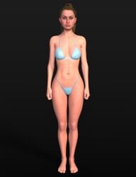 1girls 3d bikini blue_bikini daz_studio female female_only full_body real_person solo stormlux18 swimsuit