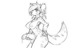 1futa 2018 anthro balls big_breasts blush breasts chest_tuft dickgirl ear_piercing ear_ring futanari hair hand_on_penis humanoid_penis hyaenid intersex long_hair looking_at_viewer mammal monochrome navel nipples nude penis piercing precum simple_background smile solo spotted_hyena thick_thighs tuft watsup white_background