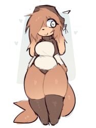 2026 2d 2d_(artwork) anthro digital_drawing_(artwork) digital_media_(artwork) female female_focus female_only hat heart heart-shaped_pupils simple_background thick_thighs thighhighs thighs vixenisdum